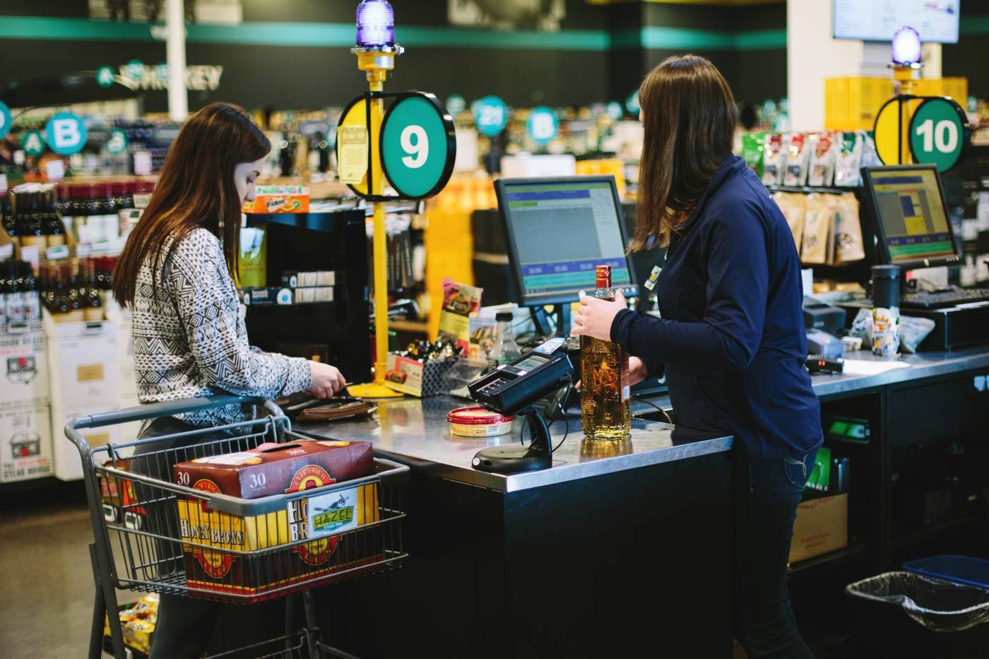 A register on the counter of a real mPower customer store