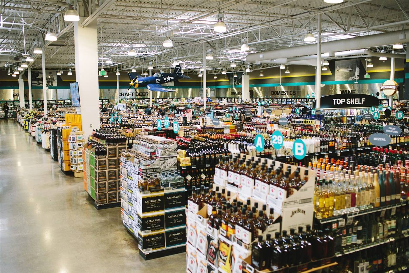 Inside a real mPower customer store — a beverage retail floor