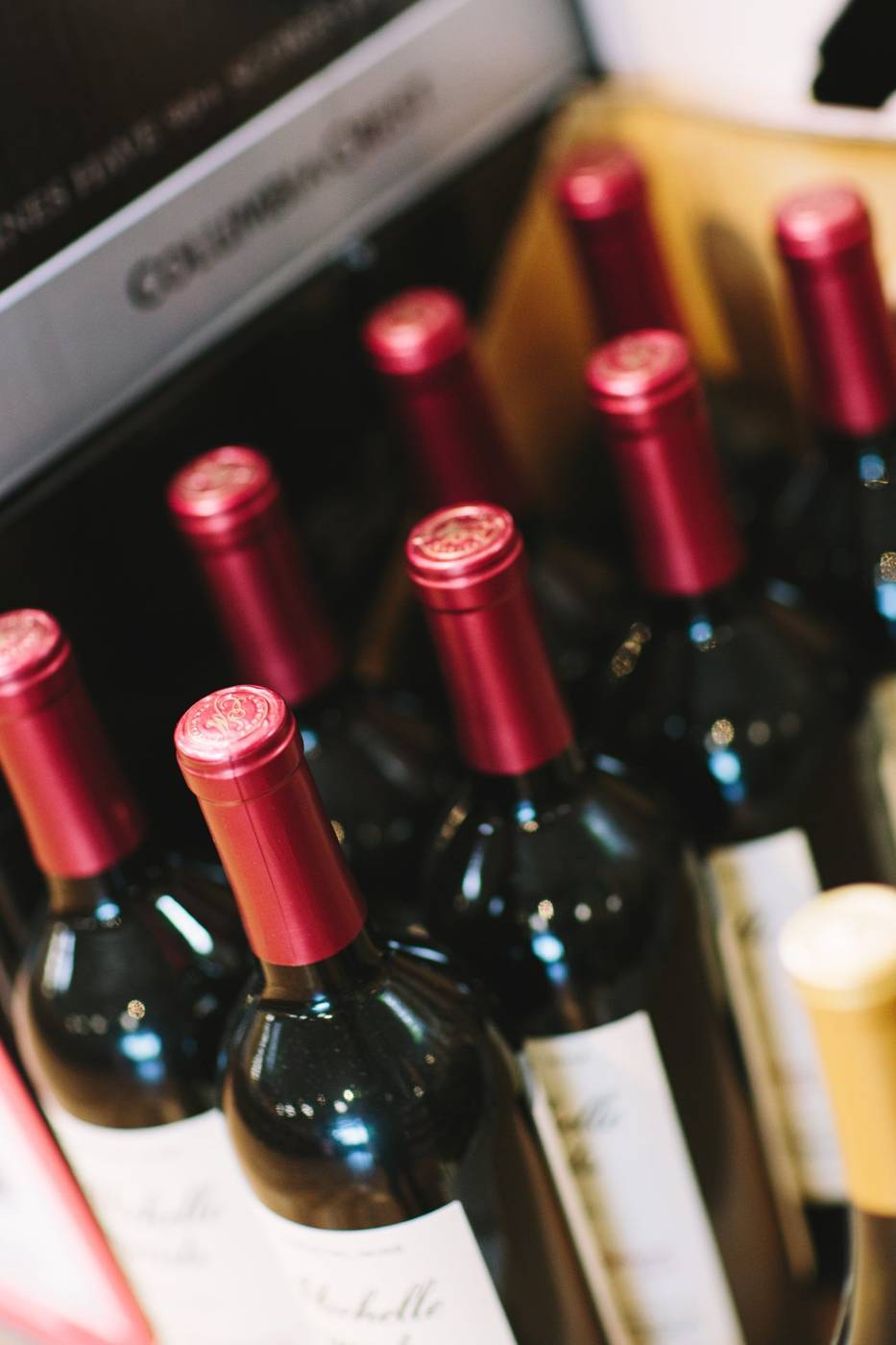Wine bottles racked in a real mPower customer store